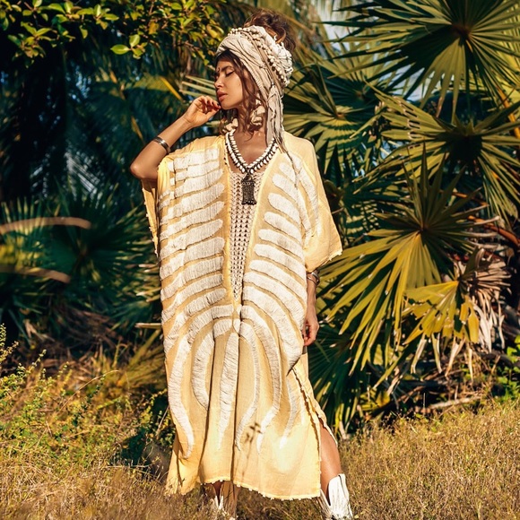 Oceano kaftan tunic maxi dress plus size - Picture 2 of 8